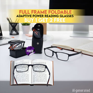 Full Frame Foldable Adaptive Power Reading Glasses Buy 1 Get 2 Free (3FORG11) Full Frame Foldable Adaptive Power Reading Glasses Buy 1 Get 2 Free (3FORG11)