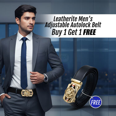 Leatherite Mens Adjustable Autolock Belt B1G1 (2ALB2) Leatherite Mens Adjustable Autolock Belt B1G1 (2ALB2)