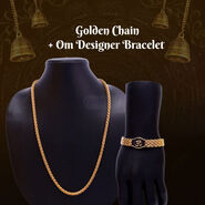 Golden Chain + Om Designer Bracelet (MGJ51)