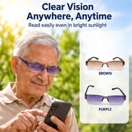 Bifocal Rimless Colored Adaptive Power Reading Glasses - Buy1 Get 1 FREE (BCORG6)