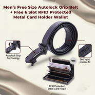 Mens Free Size Belt With Free Wallet (LBAW4)