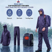 Pick Any 1 Cap  Raincoat For Men By Scottish Club With Free Rain Protector Bag Cover (RCB2)