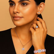 Ladies watch + Chain Pendant set + Ring (LWCPR1)