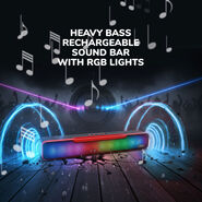High Bass Rechargeable Sound Bar With RGB Lights (BLS13)