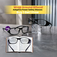 Wrap Around Bifocal Adaptive Power Safety Glasses Buy 1 Get 1 Free (2WBG)