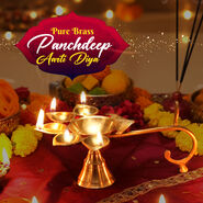 Pure Brass Panchdeep Aarti Diya (1PAD1)