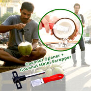 Coconut Opener + Coconut Malai Scrapper ( COS2)