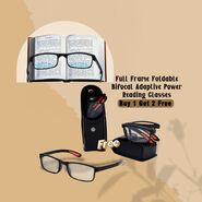 Full Frame Foldable Bifocal Adaptive Power Reading Glasses Buy 1 Get 2 Free (3FBORG2)