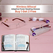 Rimless Bifocal Adaptive Power Reading Glasses Buy 1 Get 2 Free (3BORG9)