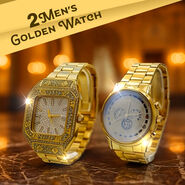 2 Mens Golden Watch (2MW17)