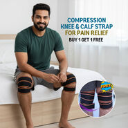 Compression Knee & Calf Strap For Pain Relief B1G1 (CKT)
