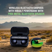 Wireless Bluetooth Earpods With Inbuilt Power Bank With Metal Speaker (TWS88)