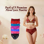 Pack of 7 Premium Floral Lace Panties (7WP)