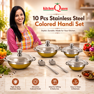 10 Pcs Stainless Steel Colored Handi Set (10CHN)