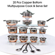 20 Pcs Copper Bottom Multipurpose Cook & Serve Set (20CC2)