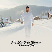 Warm And Comfortable White Plus Size Thermal Set For Men (WTP1)