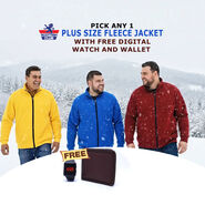 Pick Any 1 Plus Zize Fleece Jacket With Digital Watch And Wallet Free (FJP1)