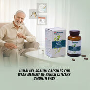 Himalaya Brahmi Capsules For Weak Memory of Senior Citizens - 2 Month Pack (NUTRA28)