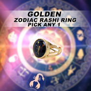 Golden Zodiac Rashi Ring (ZR1)