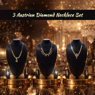 3 Austrian Diamond Necklace Set (3AUD22)