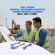 Rimless Bifocal Coloured Adaptive Power Reading Glasses Buy1 Get 2 Free (3BCORG17)