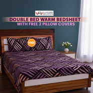 Double Bed Warm Bedsheet With 2 Pillow Covers Free (DBS34)