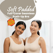 Soft Padded Full-Cover Seamless Push-Up Bra Buy 1 Get 1 Free (2FPB)