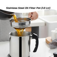 Stainless Steel Oil Filter Pot (1.0 Ltr) (1SOP1)