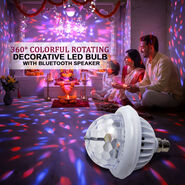 360 Degree Colorful Rotating LED Decorative Disco LED Bulb With Bluetooth Speaker (BLS18)