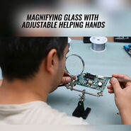 Adjustable Helping Hand With Magnifying Glass (MG2)