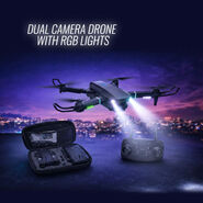 Dual Camera RGB Led Light Drone With Carry Case (Drone 3)