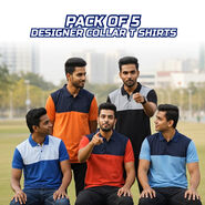 Pack of 5 Designer Collar T-Shirts (5PT26)