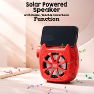 Solar Powered Speaker With Radio,Torch And Power Bank Function (BLS19)