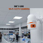 360 View 3 Lens Smart Wifi Camera  (CCTV32CS)