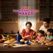 5 In 1 Puri Kachori Gujiya Samosa Maker (PKG19)