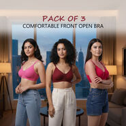 Pack of 3 Comfortable Front Open Bra (3FOB)