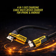 4-In -1 Fast Charging Cable Multi-Device Charger For iPhone & Android (FCC1)