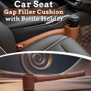 Car Seat Gap Filler Cushion With Bottle Holder (CSG2)