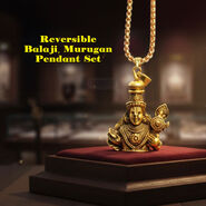 Reversible Balaji - Murugan Pendant Set (RBMPN13)