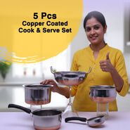 5 Pcs Copper Coated Cookware Set (5CCS1)
