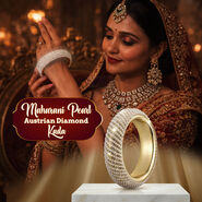 Maharani Pearl Austrian Diamond Kada (LJC2)
