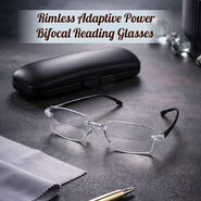 Rimless Adaptive Power Bifocal Reading Glasses (1BORG)