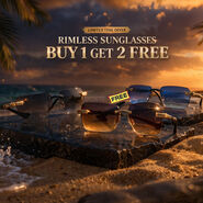 Rimless Sunglasses B1 G2 Free (3SG)