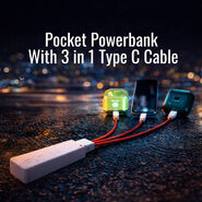 Pocket Powerbank With 3 In 1 Type C Cable (PB37)