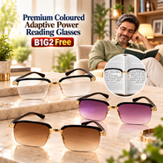 Premium Coloured Adaptive Power Reading Glasses B1G2 Free (3CORG9)