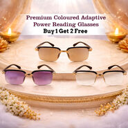 Premium Coloured Adaptive Power Reading Glasses B1G2 Free (3CORG9)