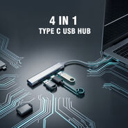 4 Port Type C Usb Hub (CDC19)