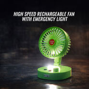 Rechargeable High-Speed Fan With Emergency Light (EF38)