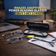 Rimless Adaptive Power Reading Glasses B1G3 Free (4ORG14)