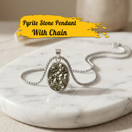 Pyrite Stone Pendant With Chain (PYPN14)